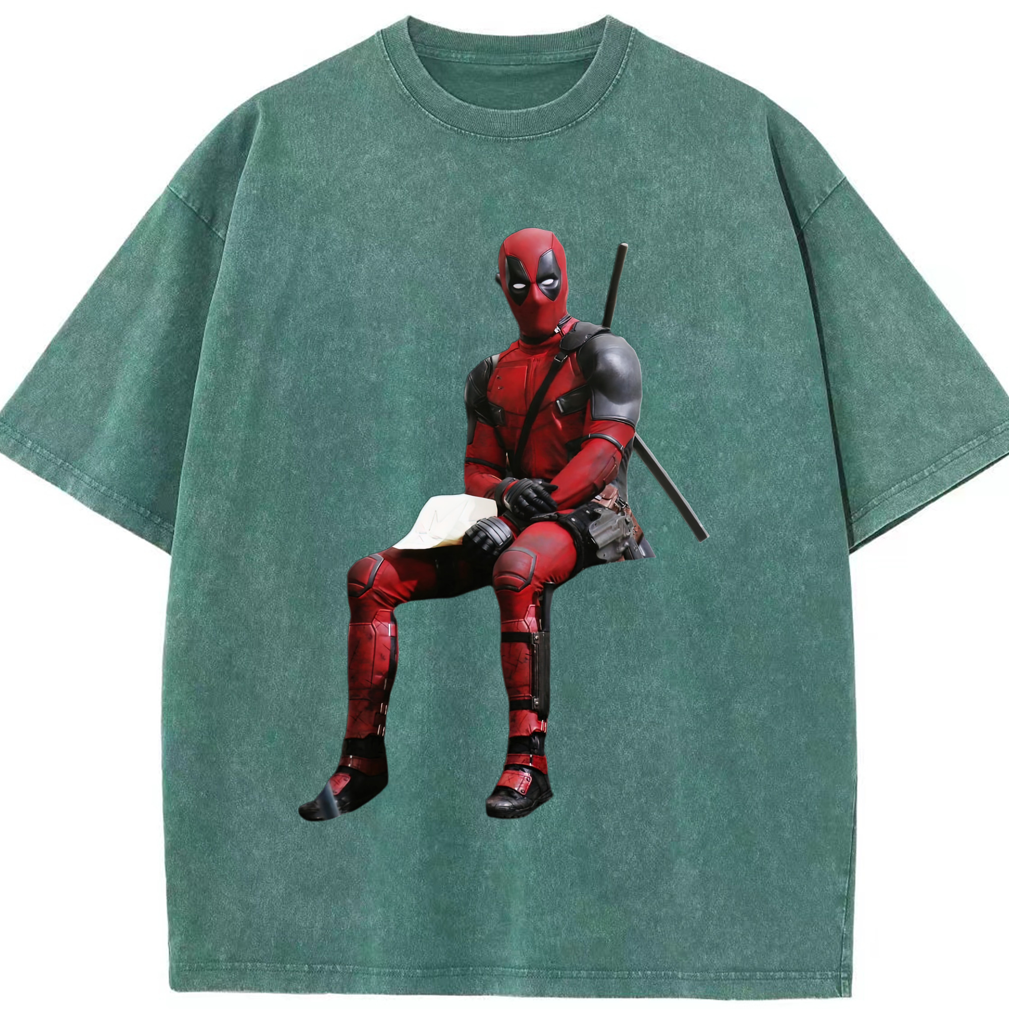 （画像用） Deadpool デッドプール 綿100% ヴィンテージ風 半袖Tシャツ（フロントプリント）